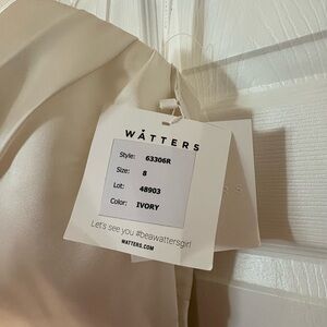 NWT Size 8 Watters Orlie Strapless Corset Satin Sheath Wedding Gown
